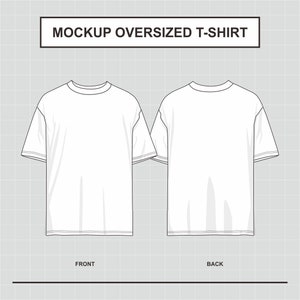 Oversized T shirt Mockup Vector V2 Illustrator Etsy