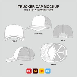 Trucker Cap Vector Mockup Illustration