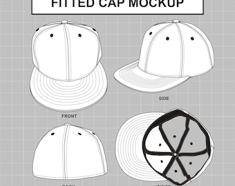 Fitted Cap Mockup - Etsy