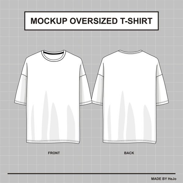 Oversized T-Shirt Mockup Vector