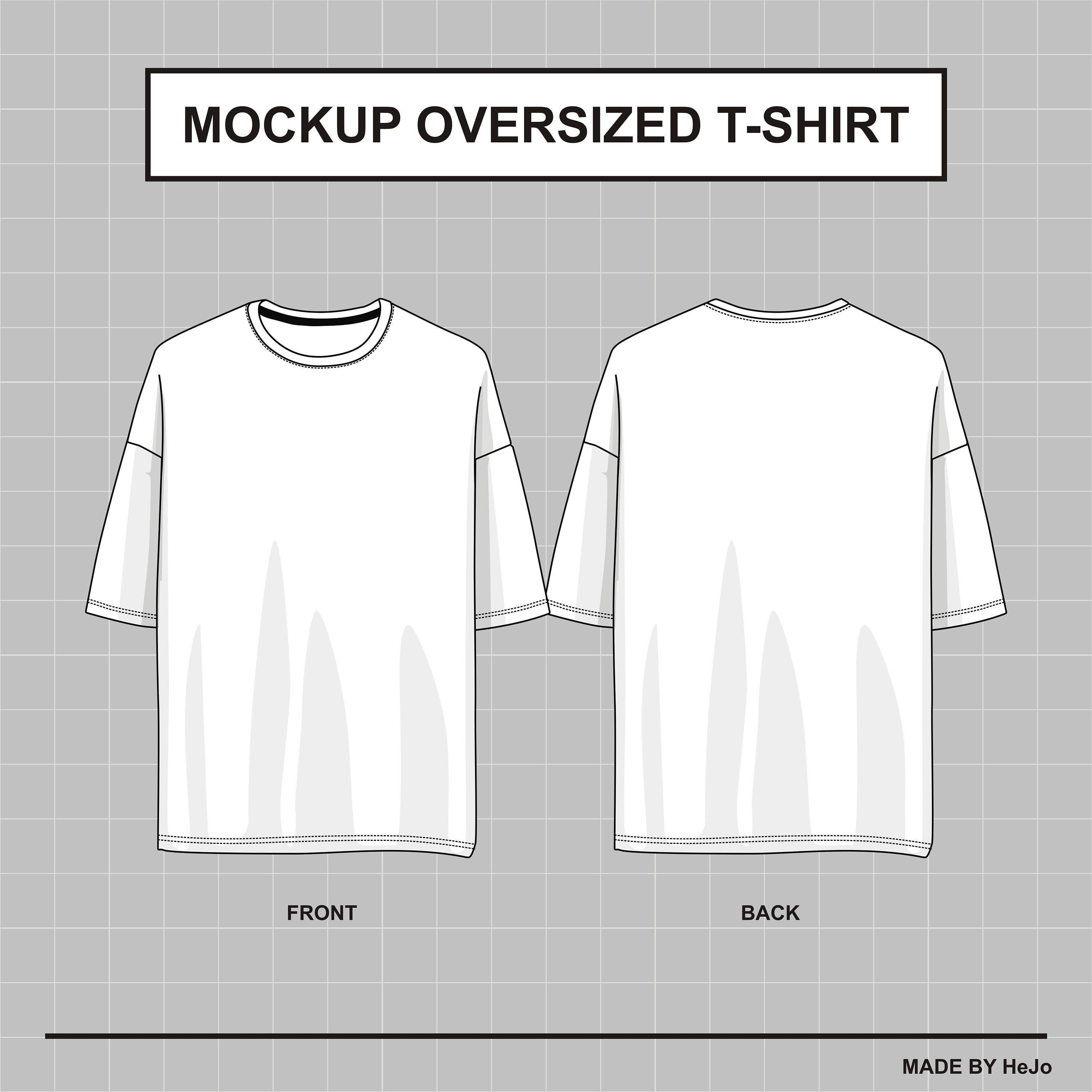 Oversized T shirt Mockup Vector Etsy