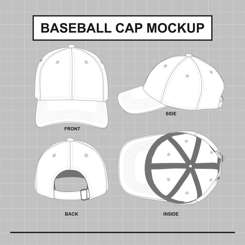 Cap Design Template Etsy Cap Design Template Etsy