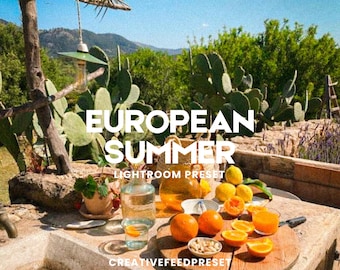 3 EUROPEAN Summer Lightroom Presets, Italian Summer Fujifilm, Spring Vibe European Travel Preset, Beach Warm Aesthetic Filter, Vacation Film