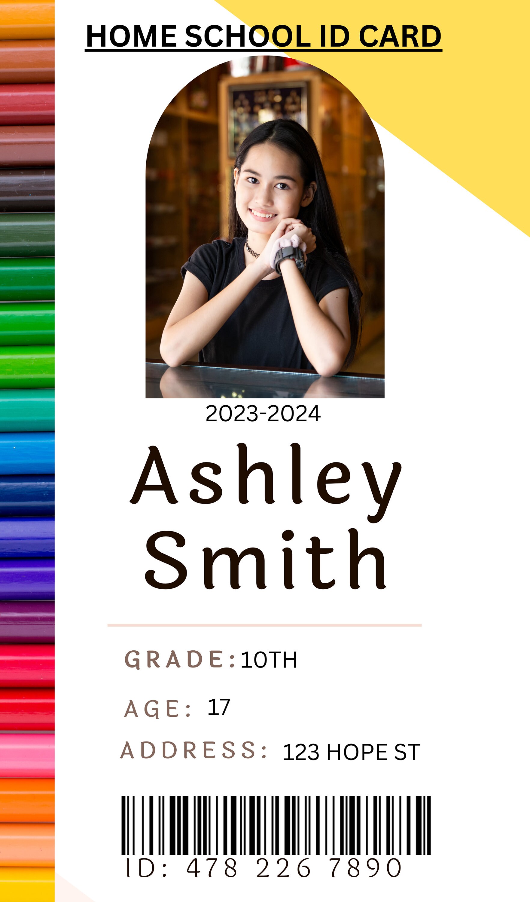Homeschool Id Card Editable Homeschool MOM Custom Id - Etsy