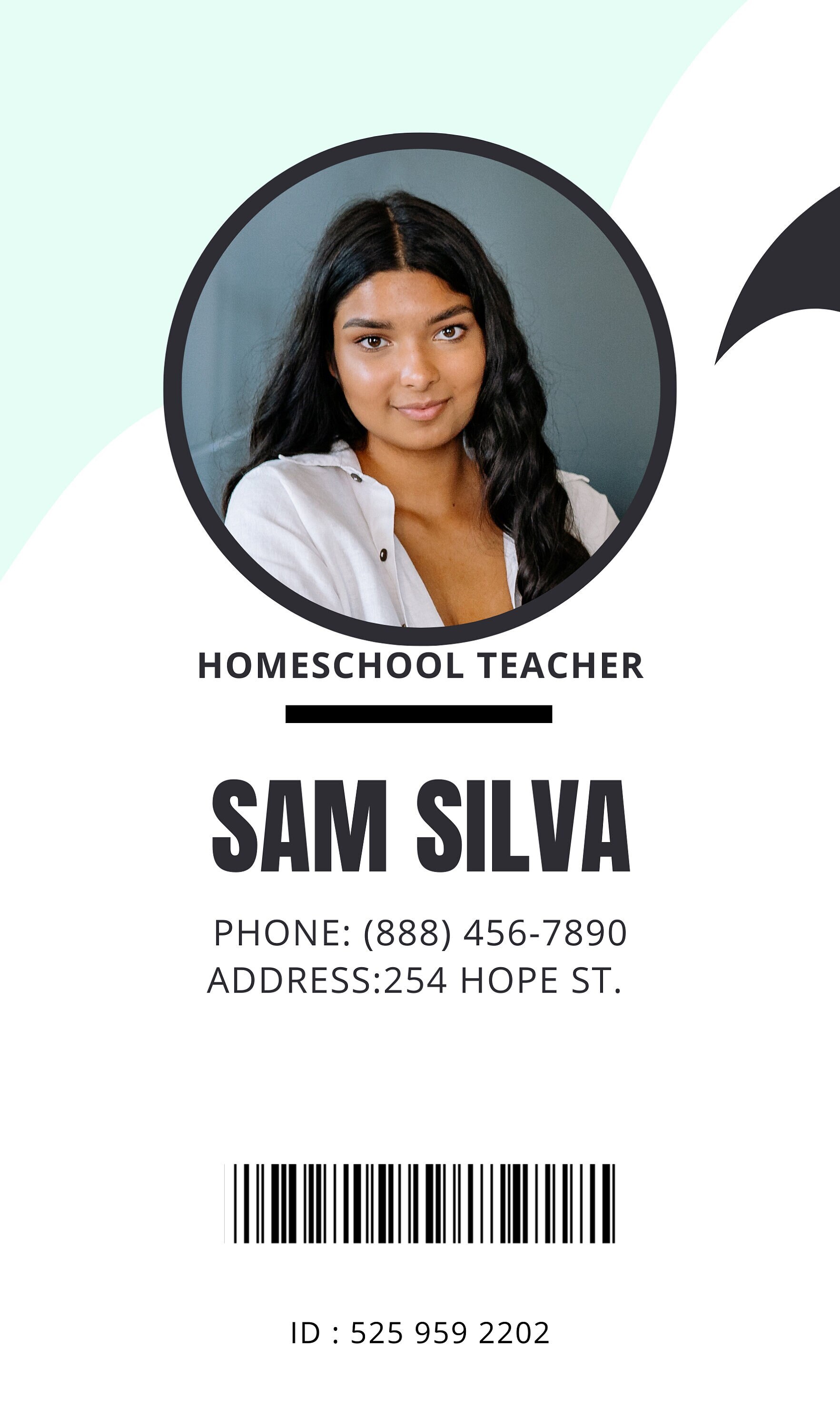 Homeschool Id Card Editable Homeschool MOM Custom Id - Etsy
