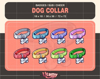 Dog collar badges | Twitch badges | | emblems Cheer Bit Stream