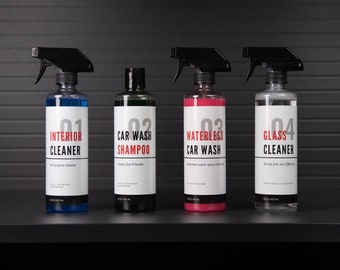 Car Cleaning Starter Bundle - Interior, Glass, Waterless, Shampoo