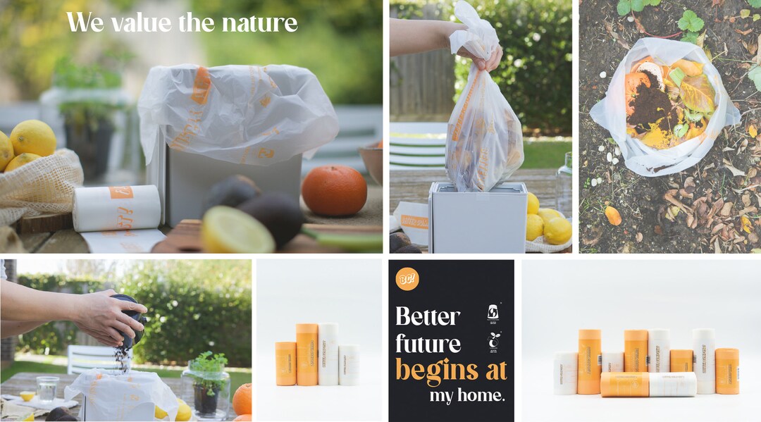 100 Compostable Kitchen Bin Liner, 8L Ecofriendly Biodegradable Bulk