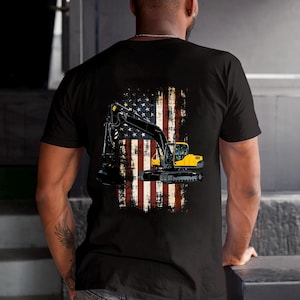 Heavy Equipment Operator Shirt / Operator T-Shirt / Operator Gift / Operator Dad Shirt / Heavy Equipment Operator Flag USA Shirt