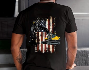 Heavy Equipment Operator Shirt / Operator T-Shirt / Operator Gift / Operator Dad Shirt / Heavy Equipment Operator Flag USA Shirt
