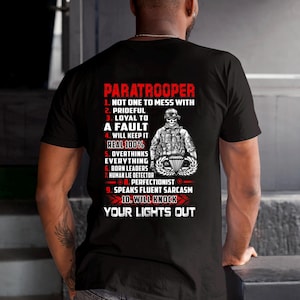 Paratrooper Shirt / Paratrooper T-Shirt / Paratrooper Gift / Paratrooper Hoodie / Gift for Paratrooper Dad / Your Lights Out Shirt