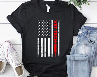 Shirt dierenarts / cadeau dierenarts / shirt dierenarts tech / T-shirt dierenarts tech / shirt Amerikaanse vlag dierenarts tech