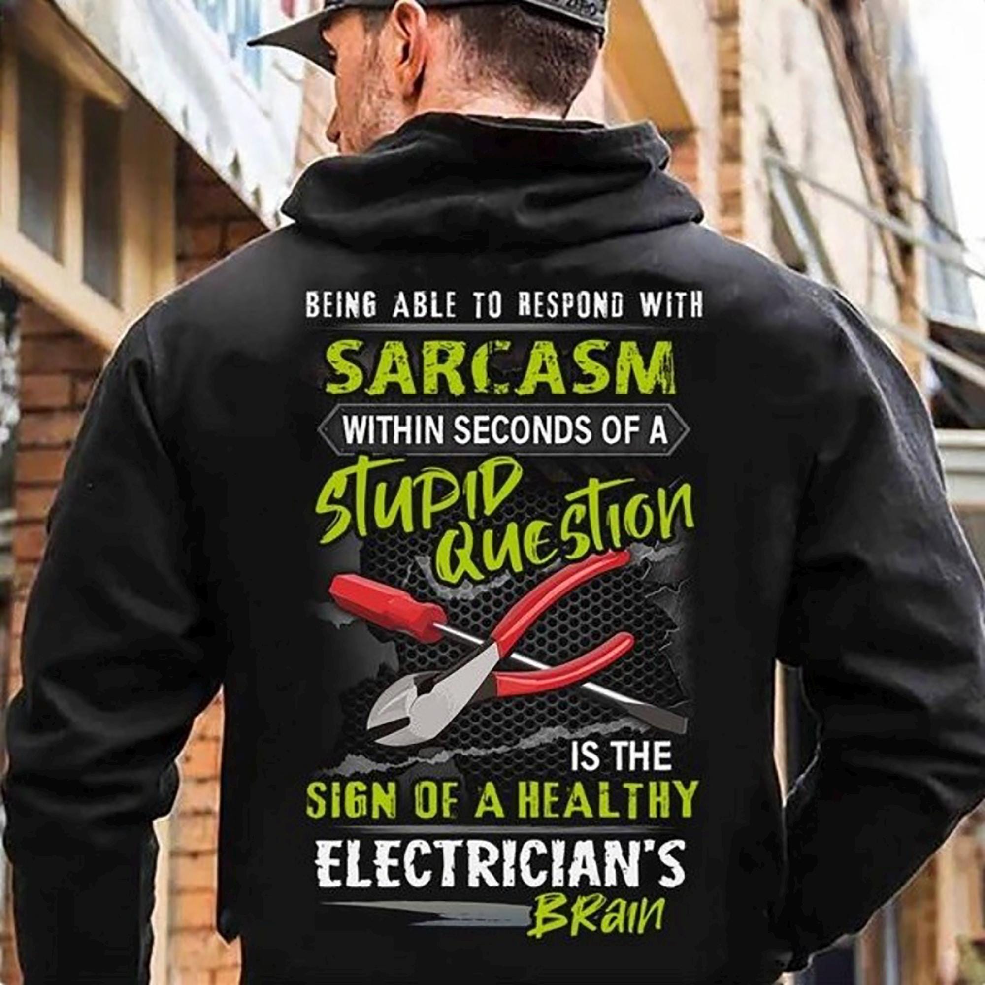 Electrician Shirt | Electrician T-Shirt | Electrician Gift | Electrician Hoodie | Being Able To Respond With Sarcasm Shirt