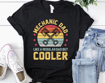 Camiseta de mecánico / Camiseta de mecánico / Sudadera con capucha de mecánico / Regalo de mecánico / Camiseta retro de papá mecánico