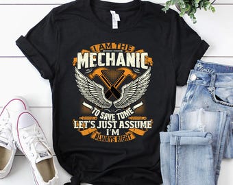 Camiseta de mecánico / Camiseta de mecánico / Sudadera con capucha de mecánico / Regalo de mecánico / Camiseta "Soy el mecánico"