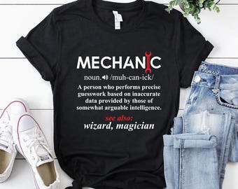 Camiseta de mecánico / Camiseta de mecánico / Sudadera con capucha de mecánico / Regalo de mecánico / Camiseta con definición de mecánico