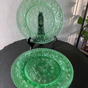 3 Indiana Glass Tiara Depression Glass Lunch Plates 8”
