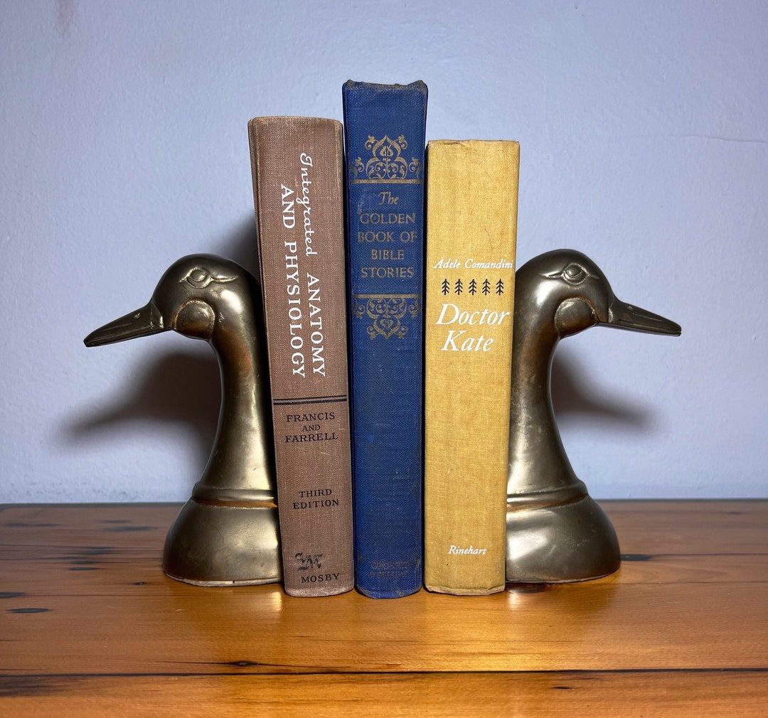 1960s Brass Duck Bookends set of 2. Etsy