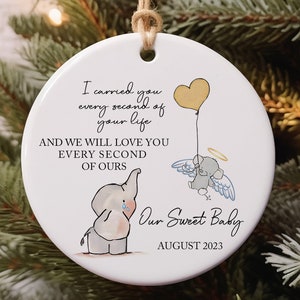 Personalized Baby Memorial Ornament, Sympathy Gift, Miscarriage Ornament, Infant Loss, Stillbirth Keepsake, Custom Baby Miscarriage Gift
