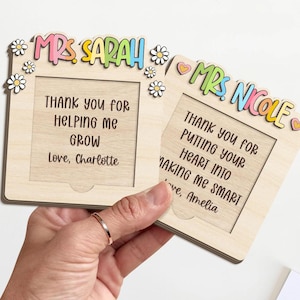 Personalized Teacher Appreciation Sticky Note Holder: Bulk Order Available
