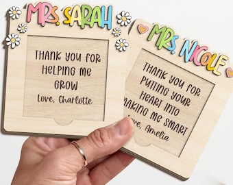 Personalized Teacher Appreciation Sticky Note Holder: Bulk Order Available