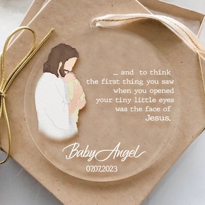 Personalized Miscarriage Ornament, Baby of Jesus, Infant Loss, Stillbirth Keepsake, Baby Memorial, Sympathy Gift Ornament image 1