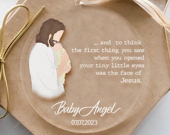 Personalized Miscarriage Ornament, Baby of Jesus, Infant Loss, Stillbirth Keepsake, Baby Memorial, Sympathy Gift Ornament