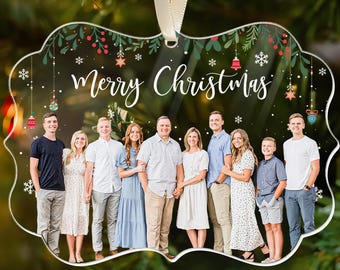 Personalized Photo Ornament: Acrylic Family Christmas Keepsake