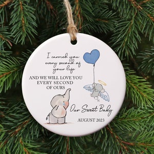 Personalized Baby Memorial Ornament, Sympathy Gift, Miscarriage Ornament, Infant Loss, Stillbirth Keepsake, Custom Baby Miscarriage Gift