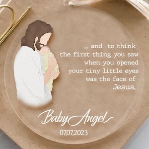 Personalized Miscarriage Ornament, Baby of Jesus, Infant Loss, Stillbirth Keepsake, Baby Memorial, Sympathy Gift Ornament