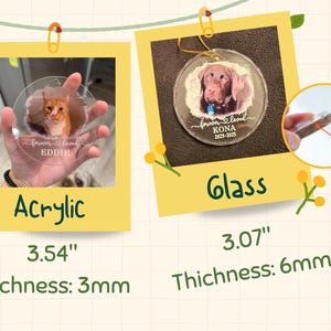 Dad Memorial Christmas Ornament: Glass Remembrance Keepsake image 2