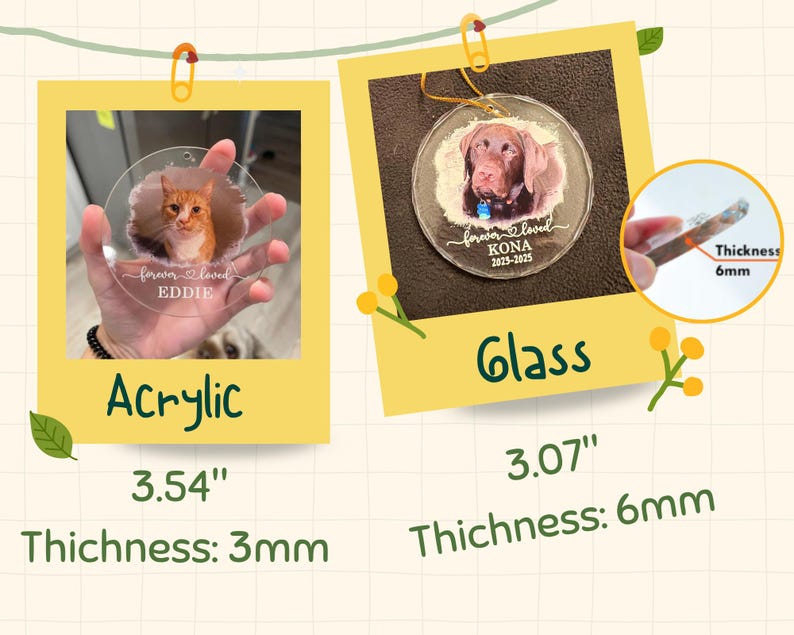 Dad Memorial Christmas Ornament: Glass Remembrance Keepsake image 2