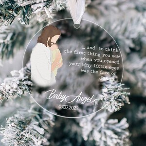 Personalized Miscarriage Ornament, Baby of Jesus, Infant Loss, Stillbirth Keepsake, Baby Memorial, Sympathy Gift Ornament image 6