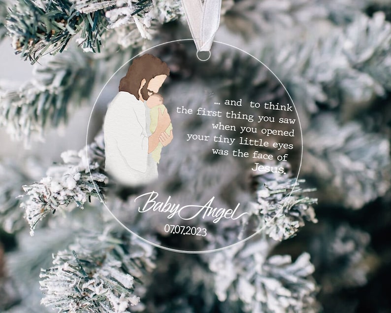 Personalized Miscarriage Ornament, Baby of Jesus, Infant Loss, Stillbirth Keepsake, Baby Memorial, Sympathy Gift Ornament image 6