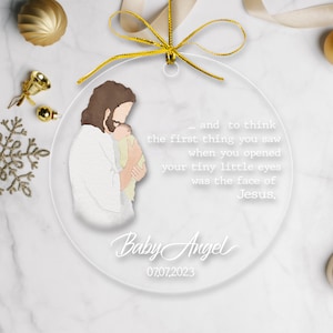 Personalized Miscarriage Ornament, Baby of Jesus, Infant Loss, Stillbirth Keepsake, Baby Memorial, Sympathy Gift Ornament image 5