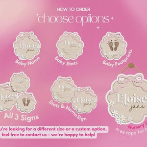 Butterfly Baby Name Sign: Wooden Birth Announcement, Baby Shower Gift image 3