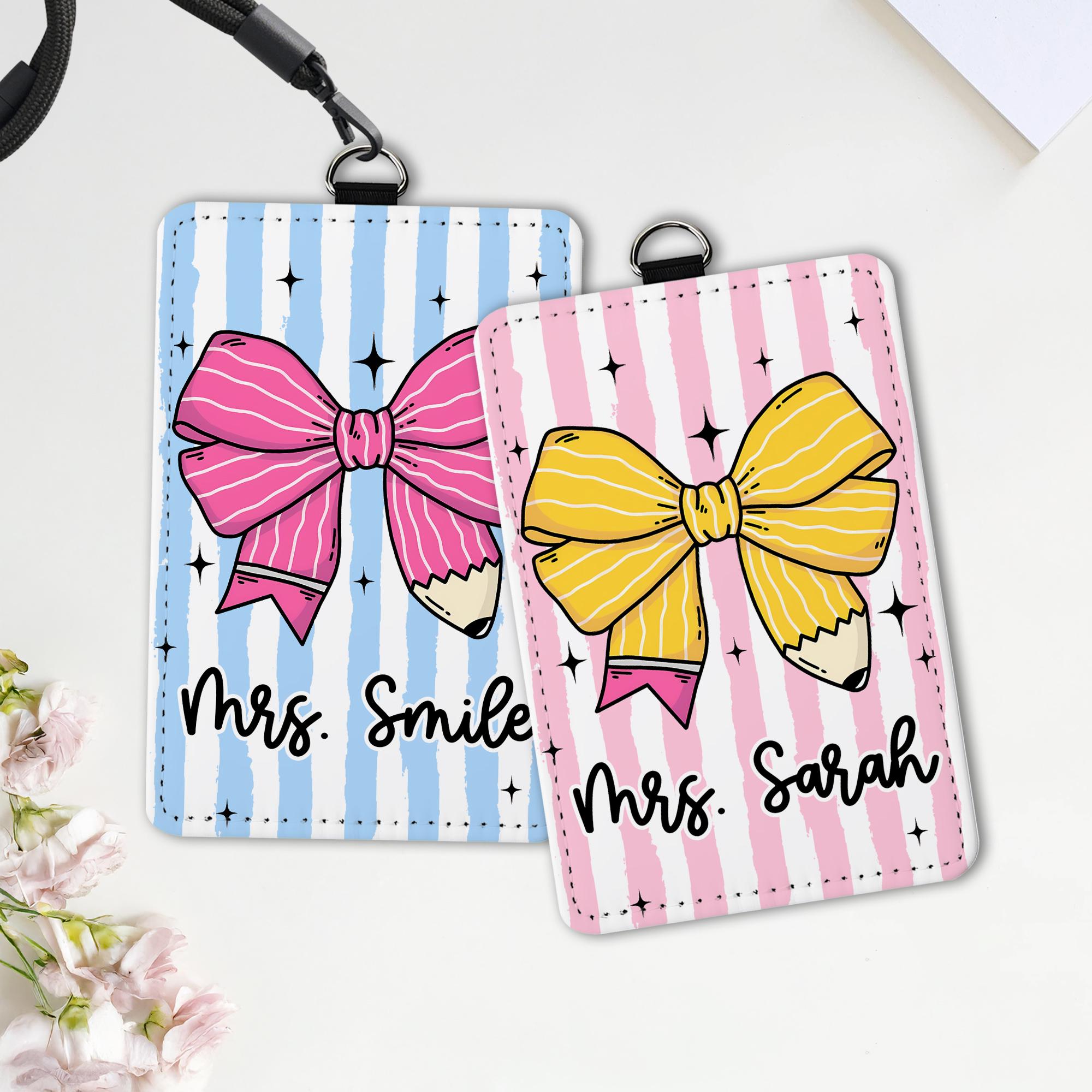Personalized Teacher Pencil Badge Holder: Custom ID Accessories