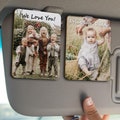 Custom Photo Car Visor Clip, Husband Gifts, Personalized Fathers Day Gift, Drive Safe Daddy Gift, New Dad Gift, 1st Time Dad Gift from Wife product logo
