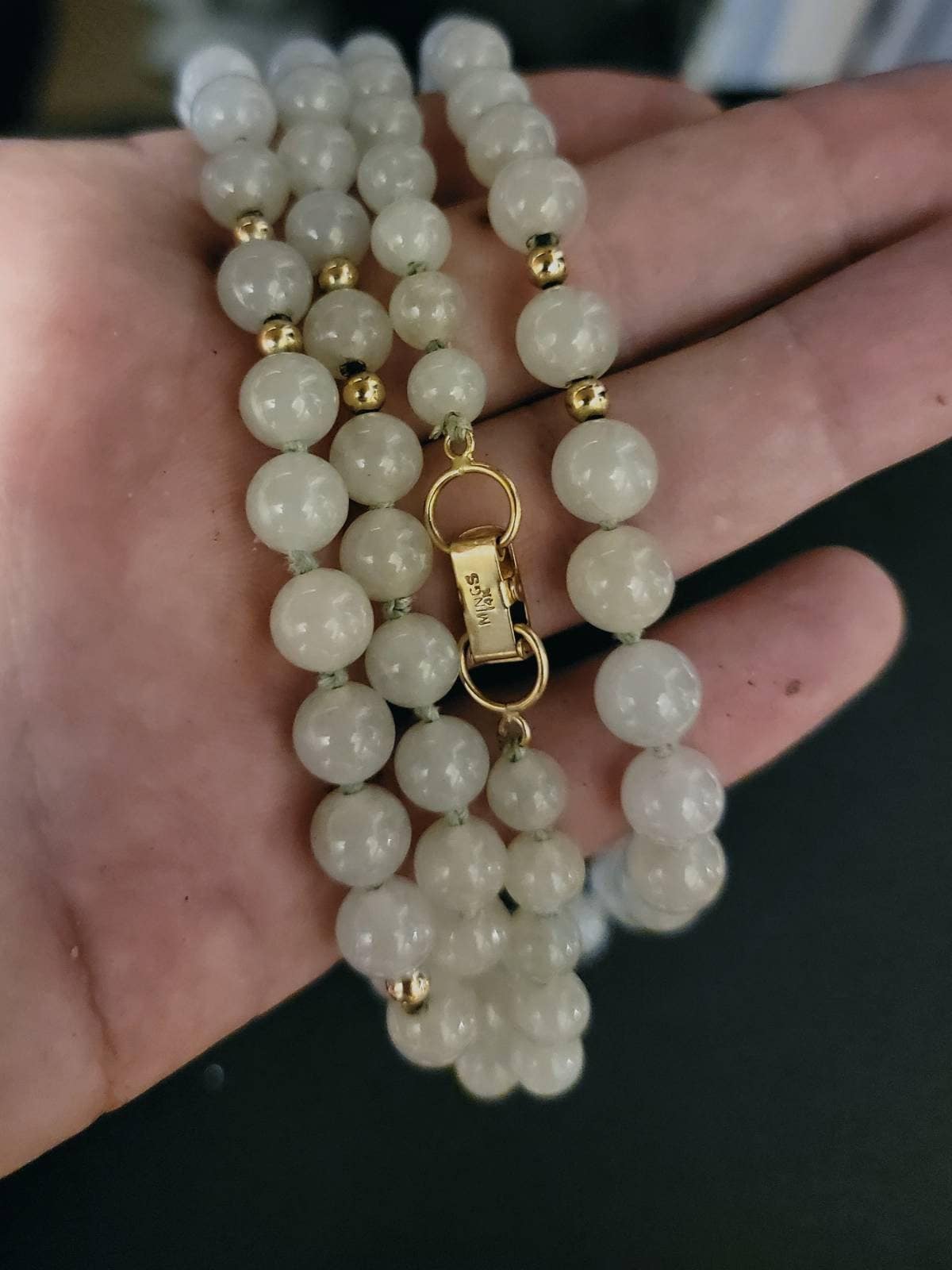 Alicia14K ミンズ オブ ホノルル 翡翠 ネックレス ヴィンテージ Alicia14K ミンズ オブ ホノルル 翡翠 ネックレス ヴィンテージ