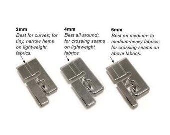 3x Hemmer Foot Set (2mm, 4mm, 6mm) Husqvarna Viking Huskystar Models Listed