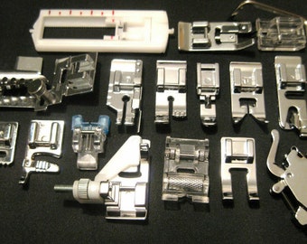 Set of 17 Sewing Feet for Pfaff Sewing Machine (Low Shank Models)
