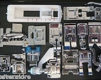 17-Piece Presser Foot Set for BERNINA Old Style Sewing Machines 530-1630 | Bias Binder, Quilting & Pintuck Feet