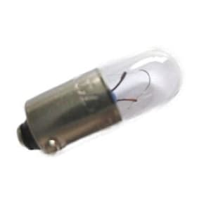 May include: A silver light bulb with a clear glass casing and a single filament. The bulb has a standard base.