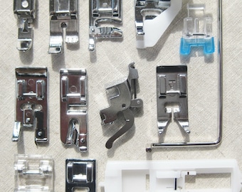Set of 13 Sewing Feet for Pfaff Sewing Machine (Low Shank Models) | Universal Presser Foot Set