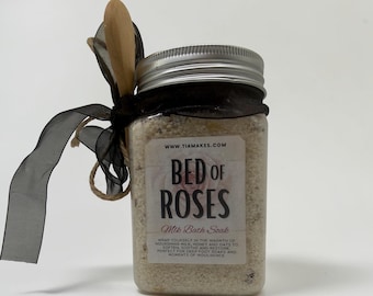 Bed of Roses Botanisches Meersalz , Spa-Glas mit 8 Unzen Badesalz