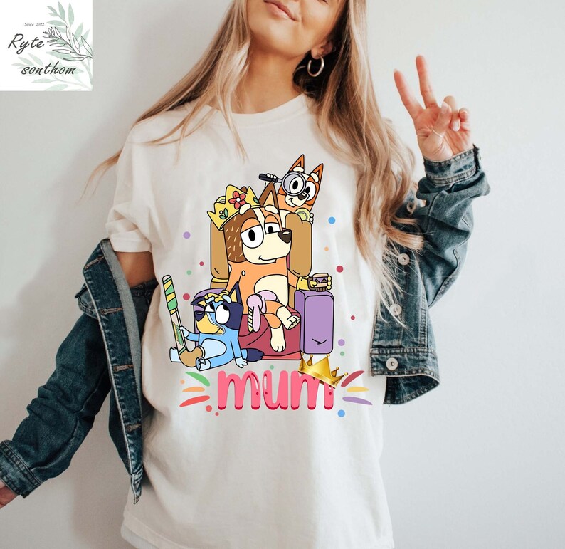 Bluey Chilli Mom Queen Comfort Colors® Shirt Chilli Heeler Etsy