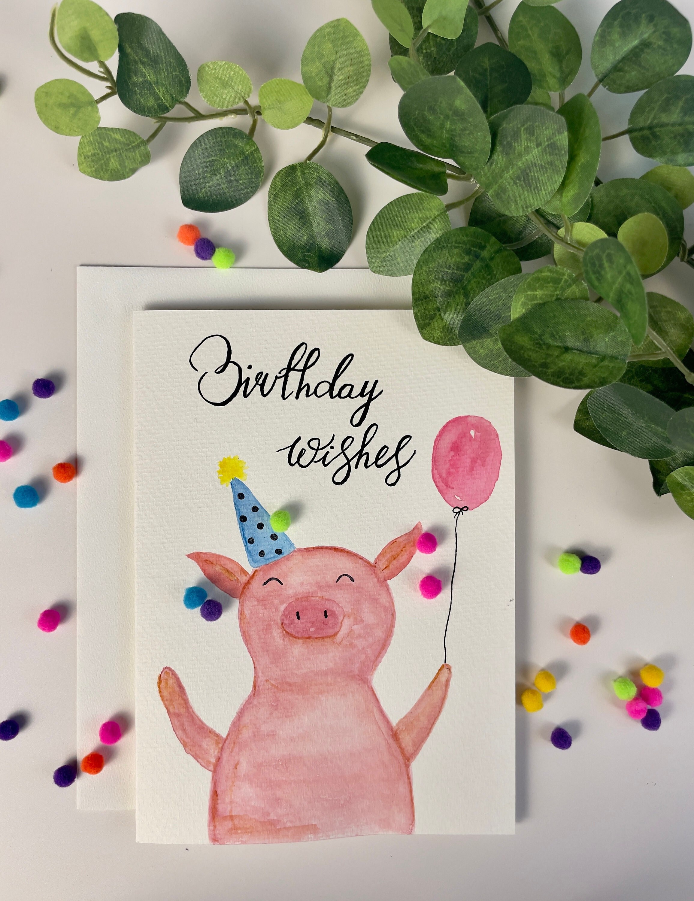 Happy Birthday Card Hand Painted Watercolor Birthday Wishes - Etsy Happy Birthday Card Hand Painted Watercolor Birthday Wishes - Etsy