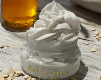 Honey Oats Whipped Body Butter | Colloidal Oats, Dry Skin Relief