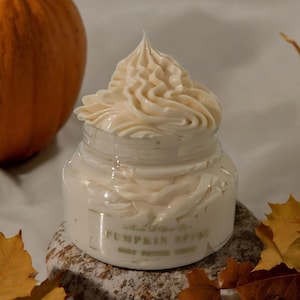 Pumpkin Spice Body Butter Cream 8oz – Hydrating Fruity Lotion for Dry Skin – Sweet Autumn Scent – Moisturizing Natural Skincare Gift for Her
