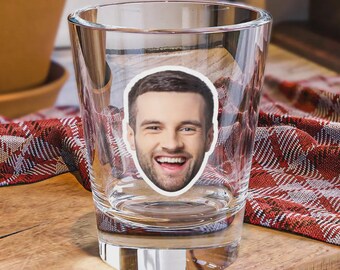 Custom Photo Shot Glasses, Bachelor Party Favors, Personalized Groom Face Glass, Funny Birthday Gift, Friend Party, Shot Glass with Picture